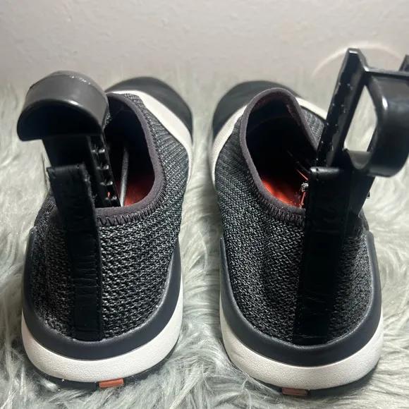 OluKai Women's Miki Slip Fog / Black Black and Cream Slip-On Shoes Size 9