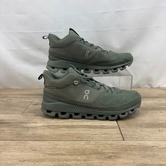 On Cloud Men's Hiking Shoes, Cloudrock Waterproof, Size 12 ,Olive Military Green