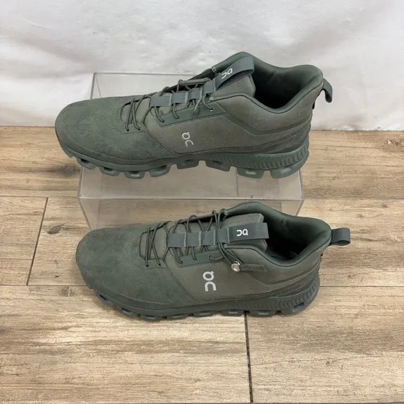 On Cloud Men's Hiking Shoes, Cloudrock Waterproof, Size 12 ,Olive Military Green