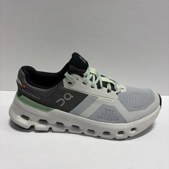 On Men’s Cloudrunner 2, Glacier/Sage Running Shoes, Size 8.5 M