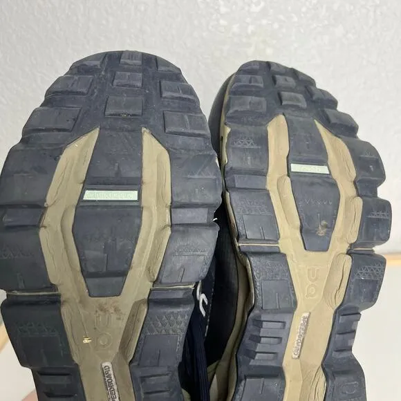 On Running Cloudwander Waterproof Navy Blue Trail Shoes Men's Size 11