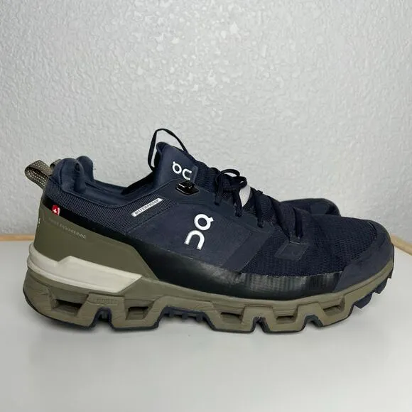 On Running Cloudwander Waterproof Navy Blue Trail Shoes Men's Size 11