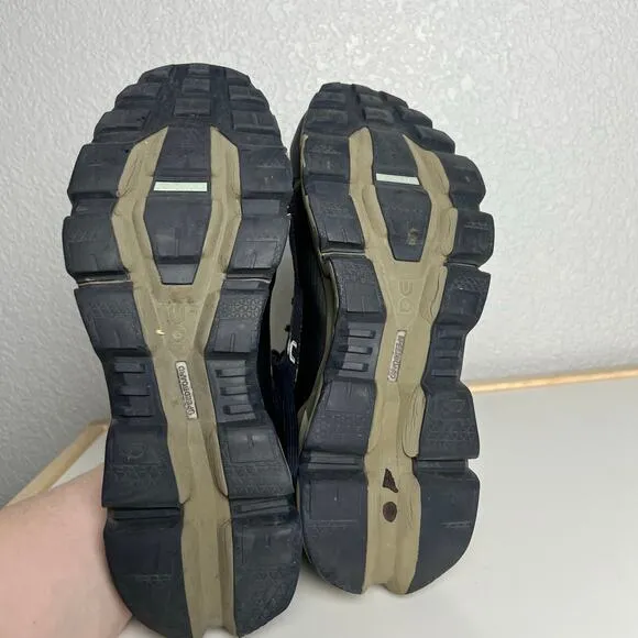On Running Cloudwander Waterproof Navy Blue Trail Shoes Men's Size 11