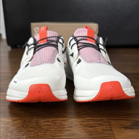 On Running White and Red Sneakers with CloudTec Comfort