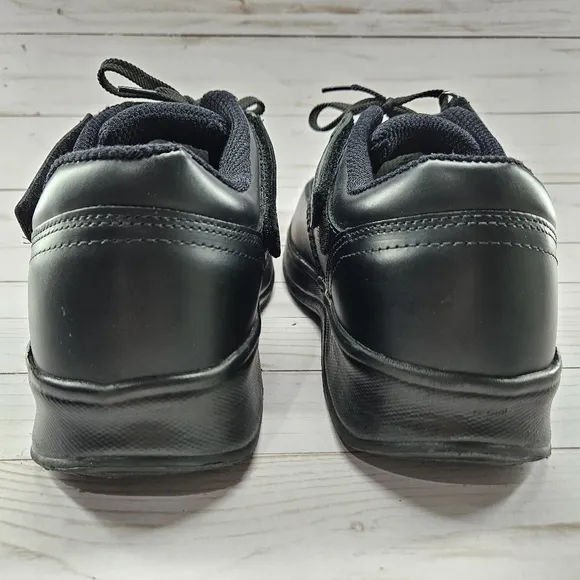 Orthofeet Black Leather Tie-less Loafer Comfort Walking Shoes Mens Size 10‎ 461