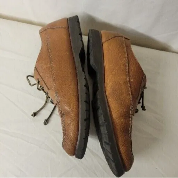 Orvis Size 12  Leather Lace Up Boat Shoes Style LIght Brown OV80208