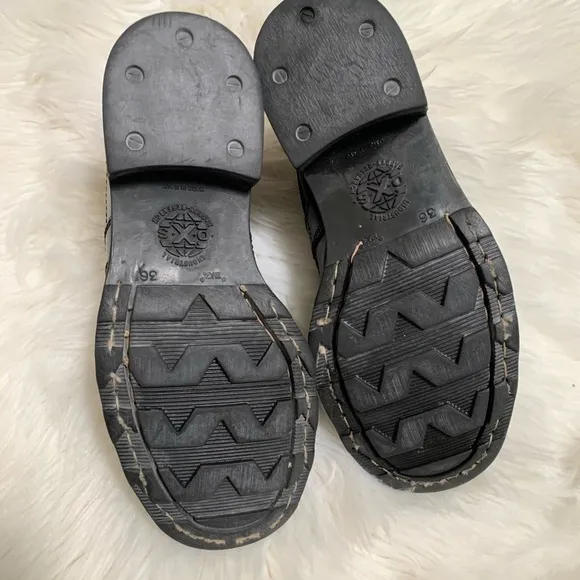 OXS Frank Black Zipper Military Boots Italian