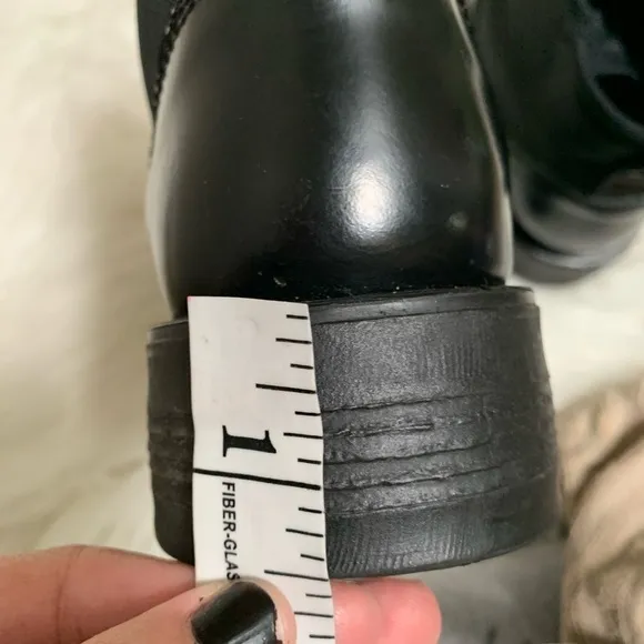 OXS Frank Black Zipper Military Boots Italian