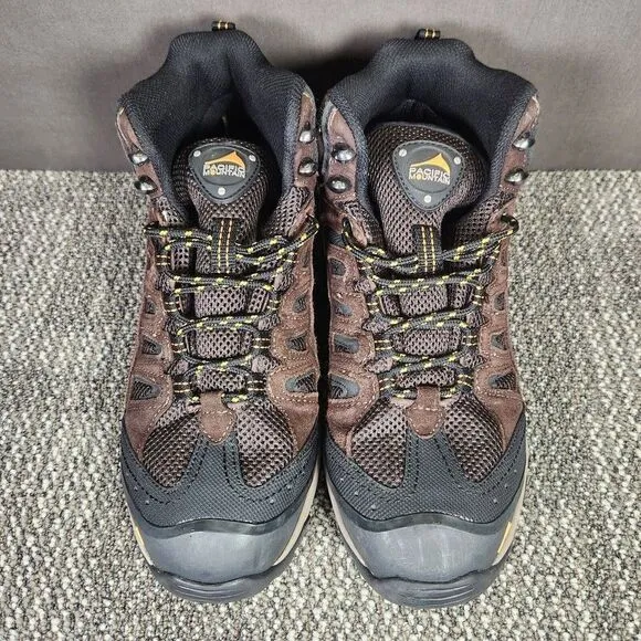 Pacific Mountain Blackburn Mid Men's Size 10 Brown Suede Waterproof Hiking Boots