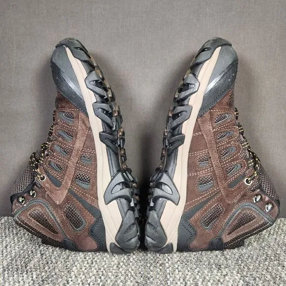 Pacific Mountain Blackburn Mid Men's Size 10 Brown Suede Waterproof Hiking Boots