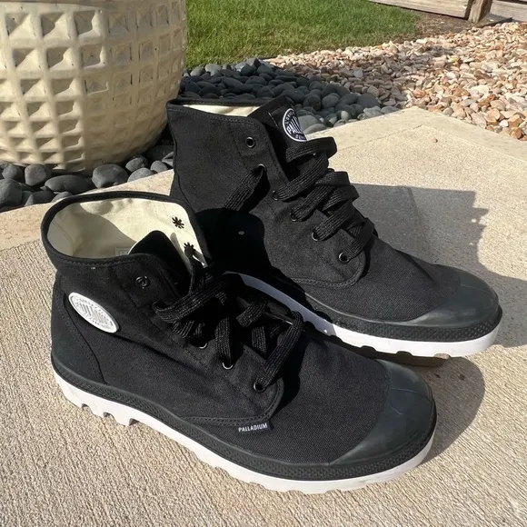 Palladium Black Athletic High-Top Shoes