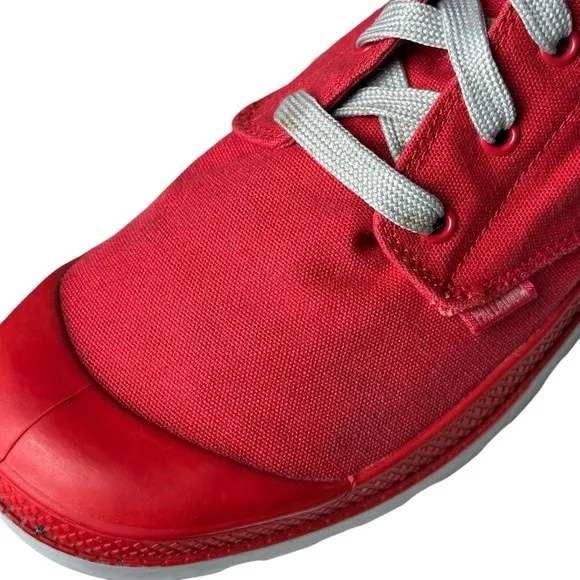 Palladium Boots Size 10 Men's Red Canvas Army Military Lace Up Combat Hip Hop