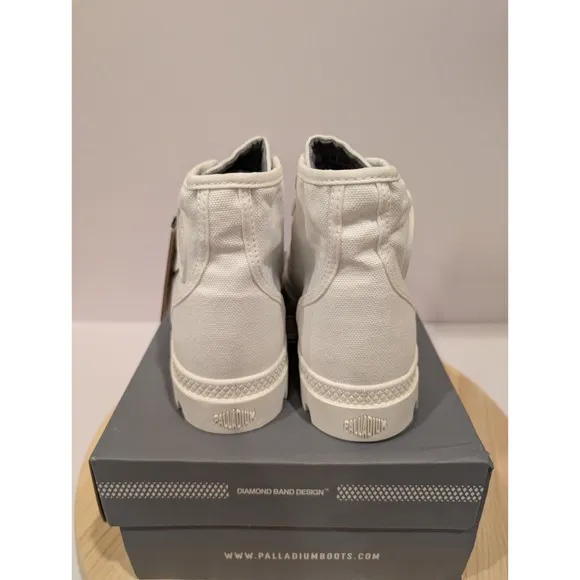 Palladium Pampa HI Sneakers Shoes Boots Canvas Womens Size 7.5 Star White New
