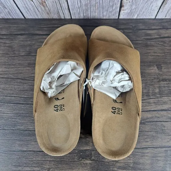 Papillio by Birkenstock Namica Leather Wedge Sandals Women's Sz 9 N Tea (NWT)