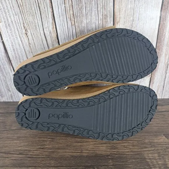 Papillio by Birkenstock Namica Leather Wedge Sandals Women's Sz 9 N Tea (NWT)
