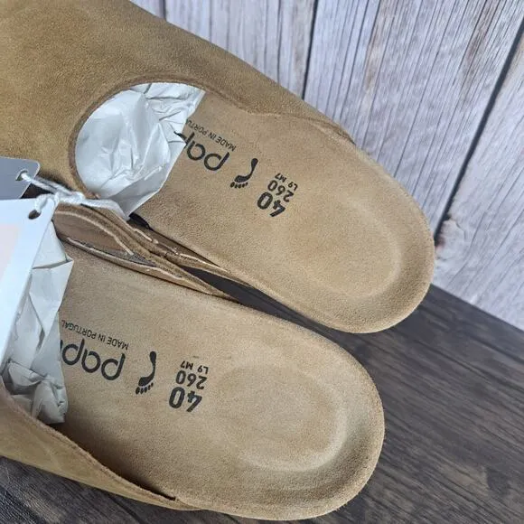 Papillio by Birkenstock Namica Leather Wedge Sandals Women's Sz 9 N Tea (NWT)