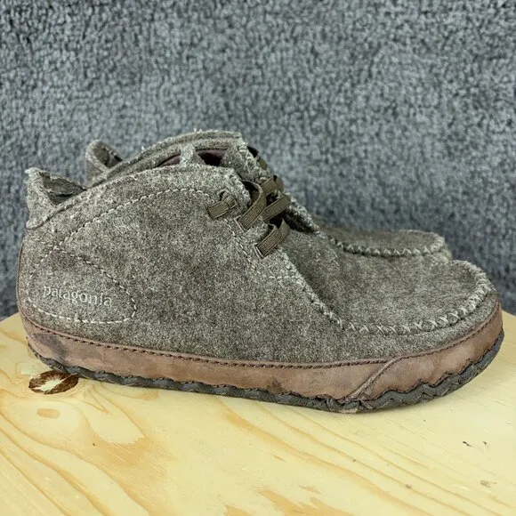 Patagonia Larry Alpaca Wool Chukka Boots Mens Size 7.5 Brown Lace Up Ankle