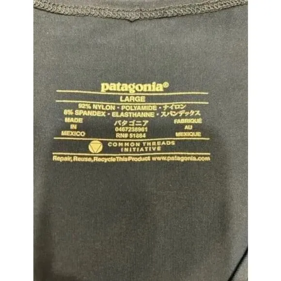 Patagonia sport Dress,  Large VNeck Teal Blue Cap Sleeves