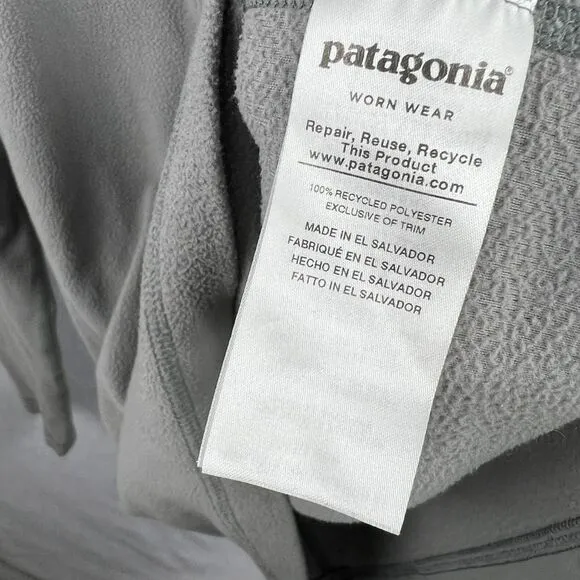 Patagonia Women's Gray Half Zip Fleece Sweater Size S