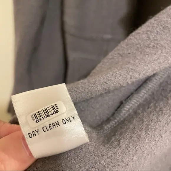 Patty Kim 100% Wool Claudia Military Coat Ruffle Detail Gray Sz Large