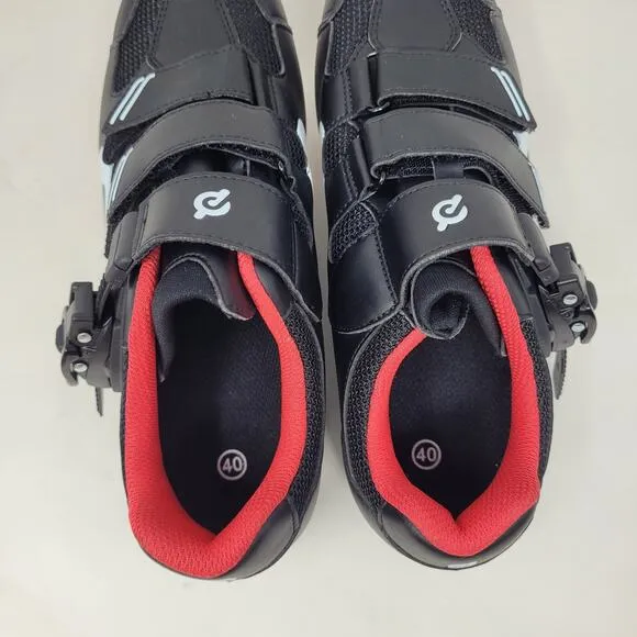 Peloton Cycling Shoes Mens EU40 US7 Black Red Performance NEW