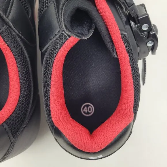 Peloton Cycling Shoes Mens EU40 US7 Black Red Performance NEW