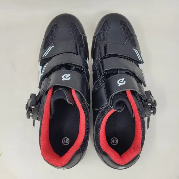 Peloton Cycling Shoes Mens EU40 US7 Black Red Performance NEW
