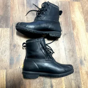 Pendleton Women's Black LeatherUpper / Rubber Short Duck Boots. SizeUS 8