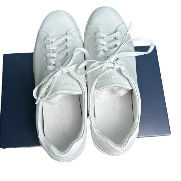 Peter Millar Vantage Lite Sneakers White Mens 11 Golf Casual Shoes New In Box