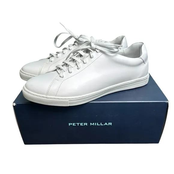 Peter Millar Vantage Lite Sneakers White Mens 11 Golf Casual Shoes New In Box
