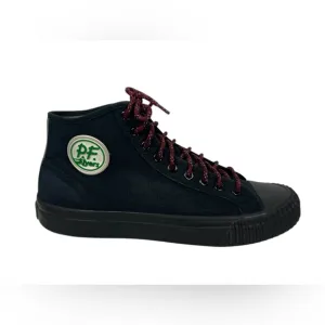 PF Flyers Black Sneakers Hi Top Mens 9.5 Womens 11 Canvas Lace Ups Shoes