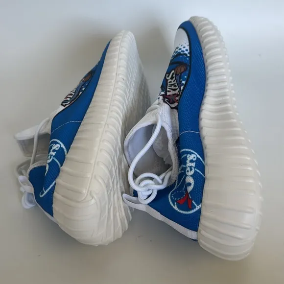 Philadelphia 76ers Blue and White canvas Sneakers 13