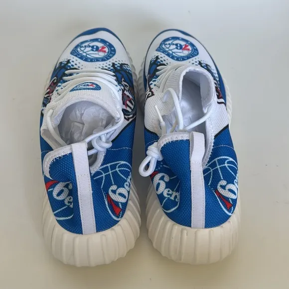 Philadelphia 76ers Blue and White canvas Sneakers 13