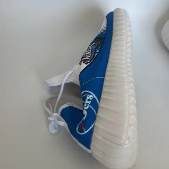 Philadelphia 76ers Blue and White canvas Sneakers 13