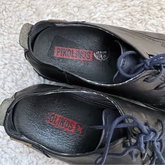 PIKOLINOS MENS OXFORD LEATHER SHOES Size 42 US 9 Black CASUAL LACE UP Comfort