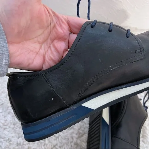 PIKOLINOS MENS OXFORD LEATHER SHOES Size 42 US 9 Black CASUAL LACE UP Comfort