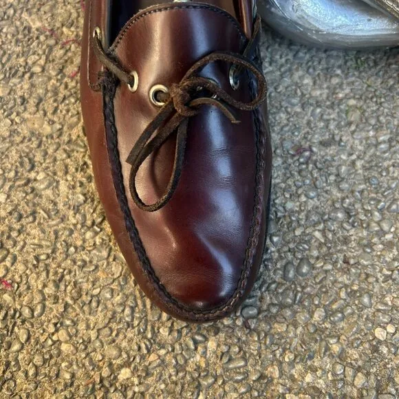 Polo by Ralph Lauren Men's Brown Leather Boat Deck Shoes Size 13 D