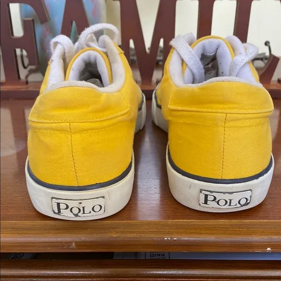 Polo by Ralph Lauren Yellow and White Sneakers