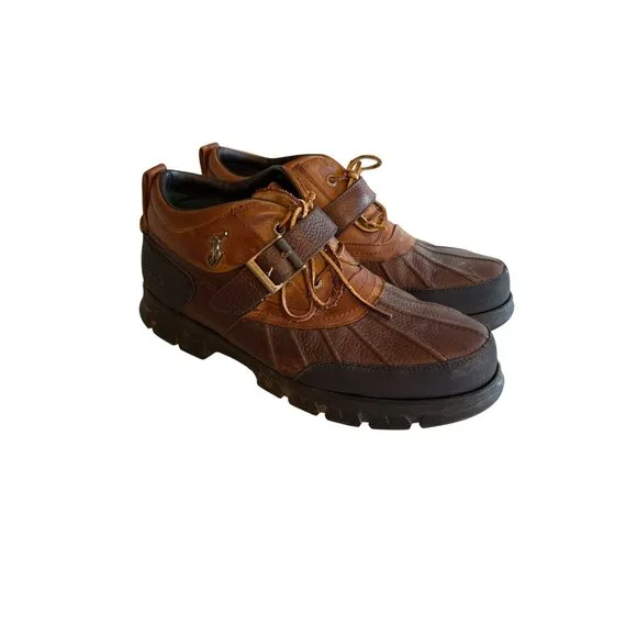 Polo Dover III Mens 14D Leather Upper Duck Shoes Brown &amp; Black Rubber Sole