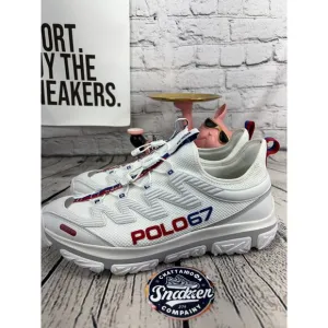 Polo Ralph Lauren 67 Adventure 300LT Shoes Mens 12 White Red Blue Sneakers NEW