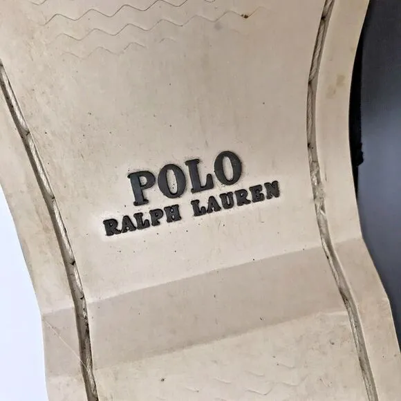 POLO Ralph Lauren Barx Boat Shoes Men's 8.5D Gray Leather Lace Up Low Deck Shoes