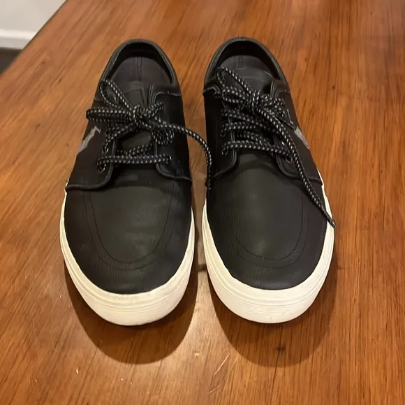 Polo Ralph Lauren Faxon Leather shoes sneakers black Mens Size 11.5