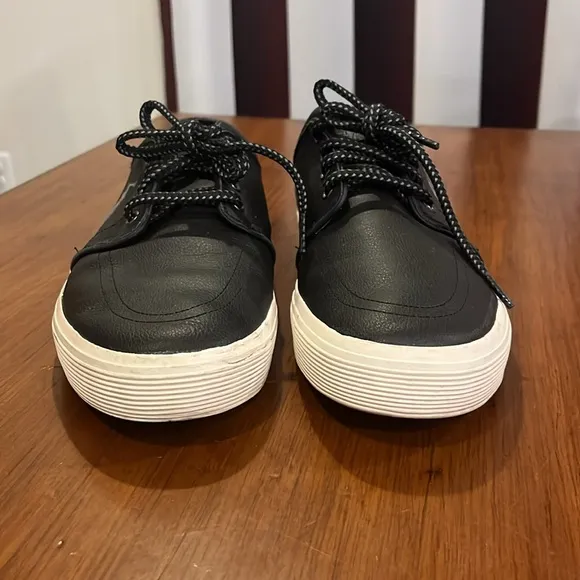 Polo Ralph Lauren Faxon Leather shoes sneakers black Mens Size 11.5