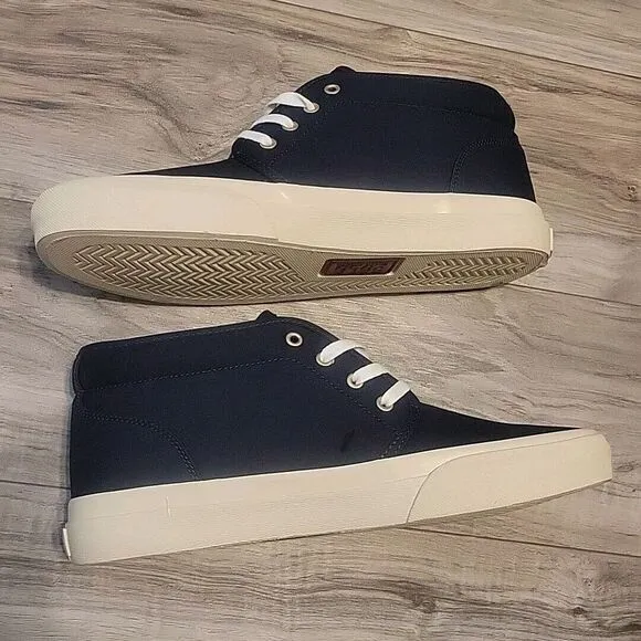 POLO RALPH LAUREN Keaton‎ Chukka Boot  Mens 9 Blue Canvas Lace Up Shoes