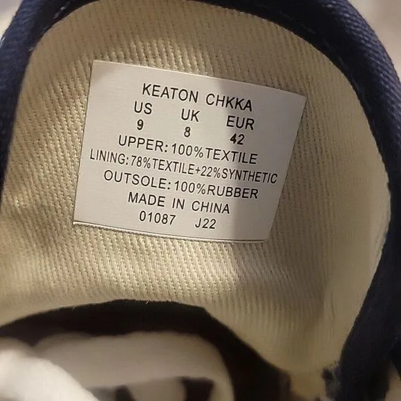 POLO RALPH LAUREN Keaton‎ Chukka Boot  Mens 9 Blue Canvas Lace Up Shoes