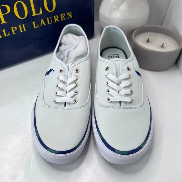 Polo Ralph Lauren Keaton Pony Low-Top Canvas Casual Sneaker Blue Men's 11 D NWB
