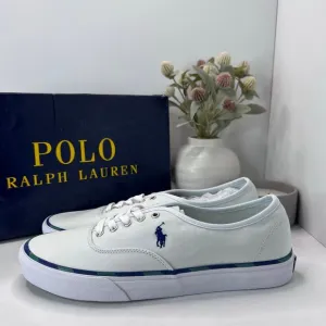 Polo Ralph Lauren Keaton Pony Low-Top Canvas Casual Sneaker Blue Men's 11 D NWB