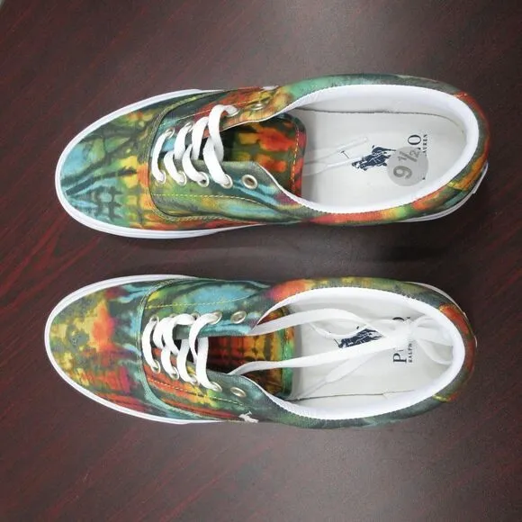 Polo Ralph Lauren Keaton‎ Pony Tie Dye Sneaker Shoes Mens 9.5 Colorful