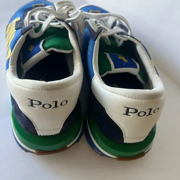 Polo Ralph Lauren Men's Train 89 Leather Canvas Trainer Shoes Sneakers Timeless