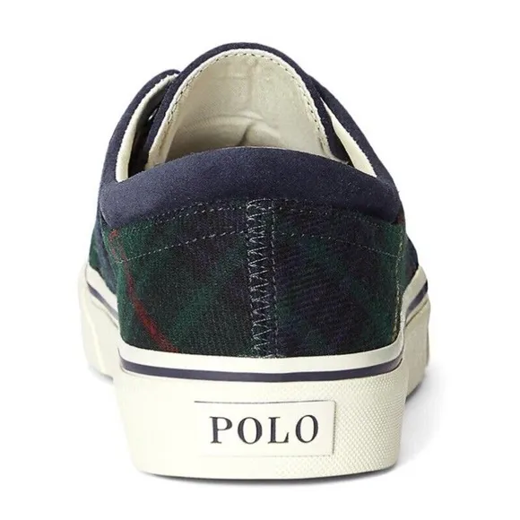 Polo Ralph Lauren RRL Faxon X Canvas Suede Green Tartan Plaid Shoes Mens 8.5 New